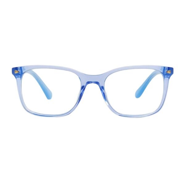 نظارة أطفال أزرق سماوي شفاف بإطار لامع 180 درجة